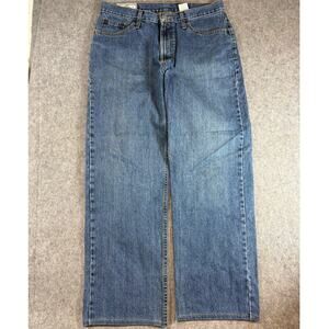 John B Stetson Jeans Mens Blue Denim Straight Leg Western Y2K Workwear 33x32